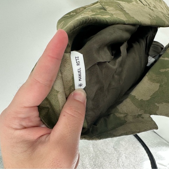 MANUEL RITZ Green Camo Blazer Size Men’s 50 Sport Coat - Picture 3 of 4